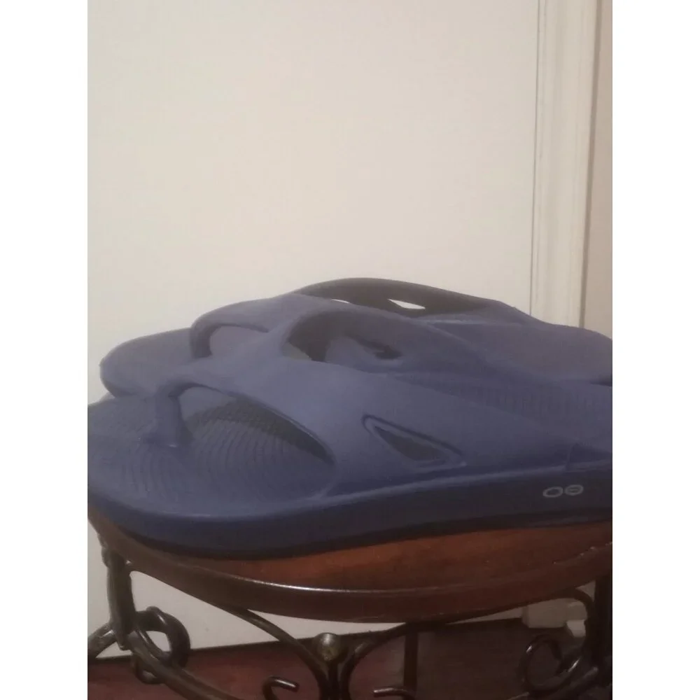 OOFOS OOriginal Unisex Blue US Men's 13 Women's 15 EU 46 Sandals - Picture 8 of 12